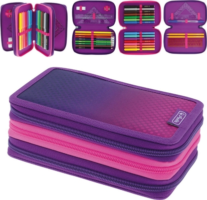 Attēls no Piórnik Herlitz Herlitz TriCase 31tlg Dip Dye Pink/Purple
