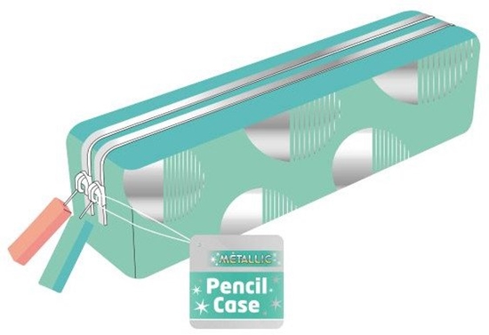 Picture of Piórnik KEYROAD Metallic, podwójny zamek, mix kolorów