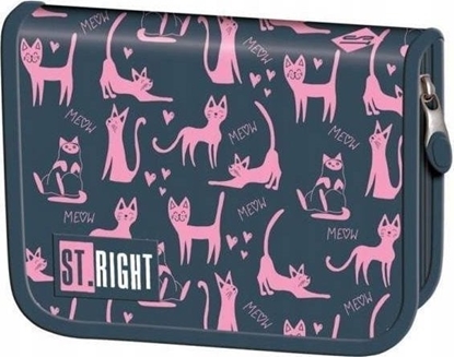 Attēls no Piórnik MAJEWSKI dwuklapkowy bez wyposaenia STRIGHT PC-03 Lazy Cats