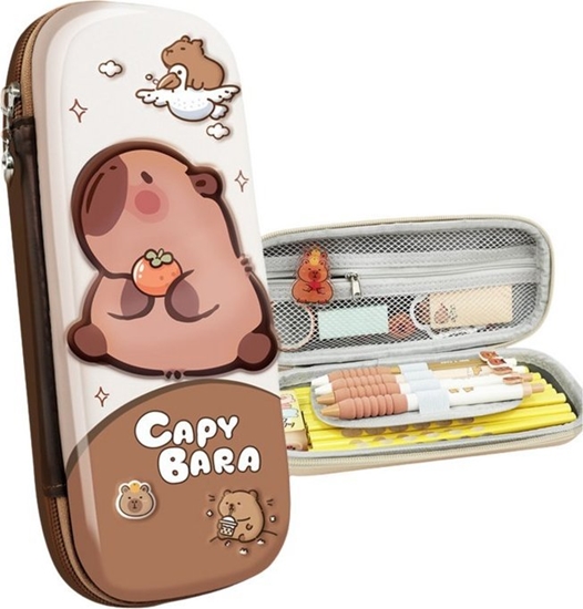 Picture of Piórnik Szkolny Usztywniany Z Kapibar Brzowy