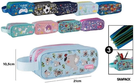 Picture of Piórnik trzykomorowy z uchwytem MIX