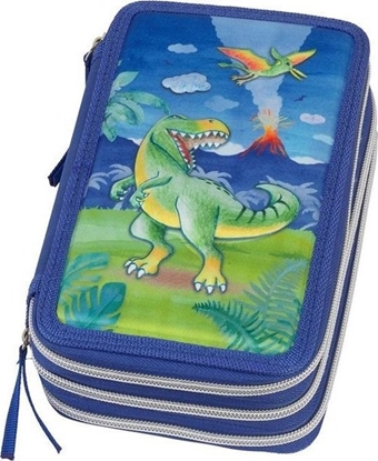 Изображение Piórnik trzykomorowy z wyposaeniem Dinosaur