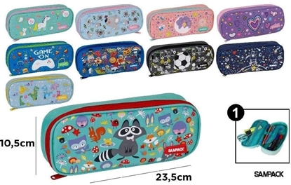 Изображение Piórnik z klapk i kieszonk wewntrzn MIX