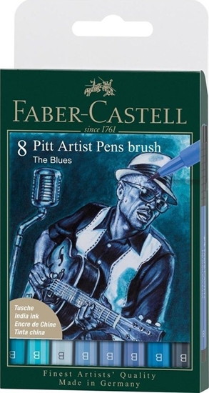 Изображение Pisaki Pitt Artist Pen the blues 8szt