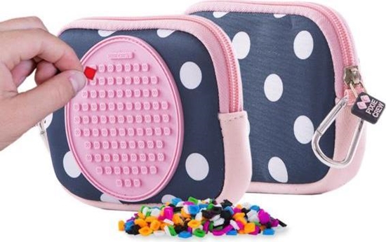 Picture of PIXIE Saszetka na Suwak, Kosmetyczka, PIXIE CREW, Kropki, Róowy Panel