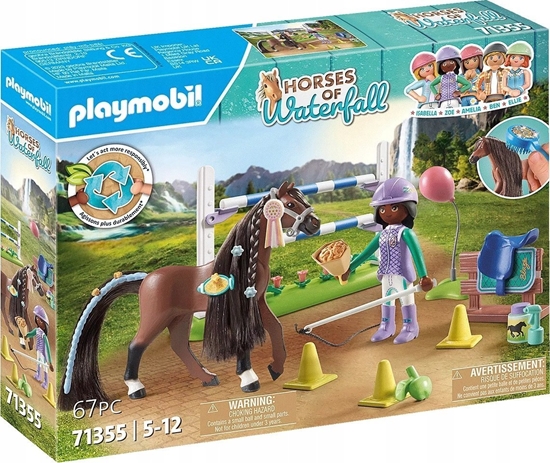 Picture of Playmobil Zestaw z figurkami Horses 71355 Zoe i Blaze z przeszkodami