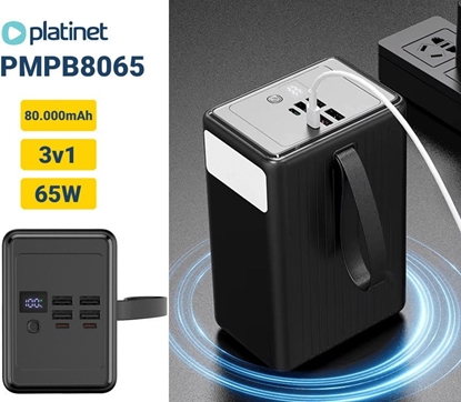 Attēls no Powerbank Platinet 80000mAh Czarny
