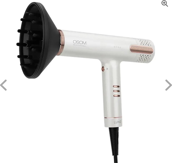 Picture of Plauk diovintuvas OSOM Professional LUXE BLDC High Speed Hair Dryer OSOMPF08WH, 1500 W, baltos spalvos