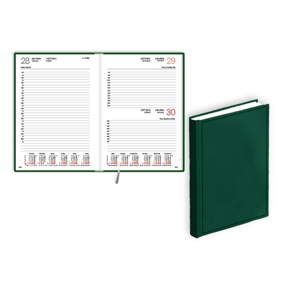 Изображение Plānotājs 2026.gadam EKO Manager A5, diena, balacron, zaļa