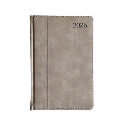 Изображение Plānotājs PREMIER plus 2026, PU A5, diena, gaišs kakao (Latviešu valodā)