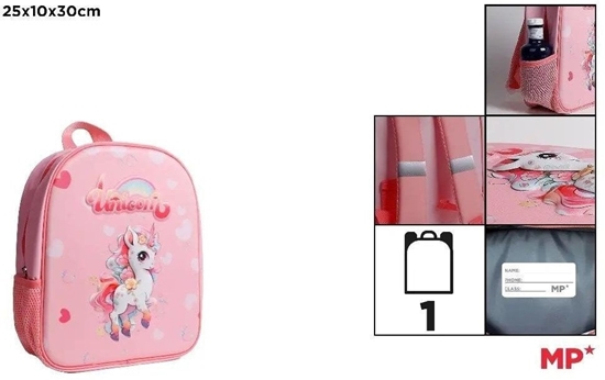 Picture of Plecak jednokomorowy Jednoroec róowy 25x10x30cm