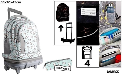 Picture of Plecak ze stelaem i kókami 4 komory + piórnik