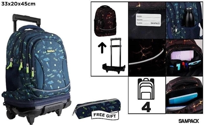 Picture of Plecak ze stelaem i kókami 4 komory + piórnik