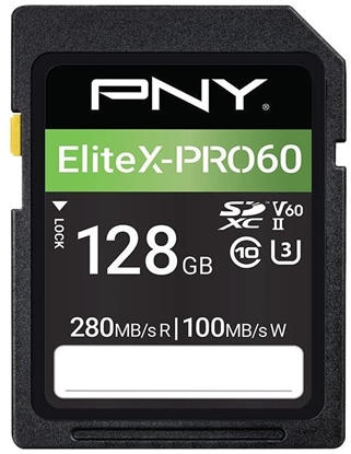 Picture of PNY SD EliteX-PRO 60 UHS-II 128GB Flash Memory Card