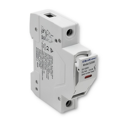 Изображение Podstawa bezpiecznikowa z diodą + bezpiecznik DC | 1P | 1000V |  15A | 10x38 | solar 