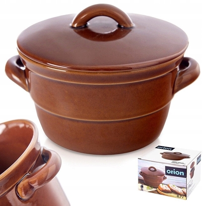 Picture of Pojemnik Garnek do Marynowania Kiszenia Ceramiczny z Pokrywk ORION 650 ml