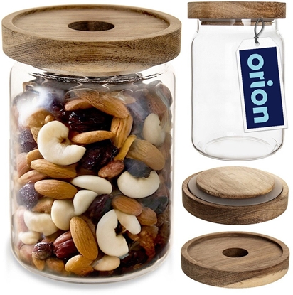 Picture of Pojemnik na Orzechy Patki Makaron Szklany z Pokrywk Uszczelk ORION 970ml