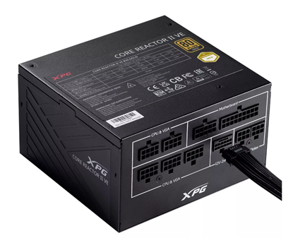 Picture of Power Supply|ADATA|XPG CORE REACTOR II VE|850 Watts|Efficiency 80 PLUS GOLD|COREREACTORIIVE850G-BKCEU