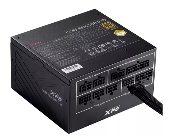Изображение Power Supply|ADATA|XPG CORE REACTOR II VE|850 Watts|Efficiency 80 PLUS GOLD|COREREACTORIIVE850G-BKCEU