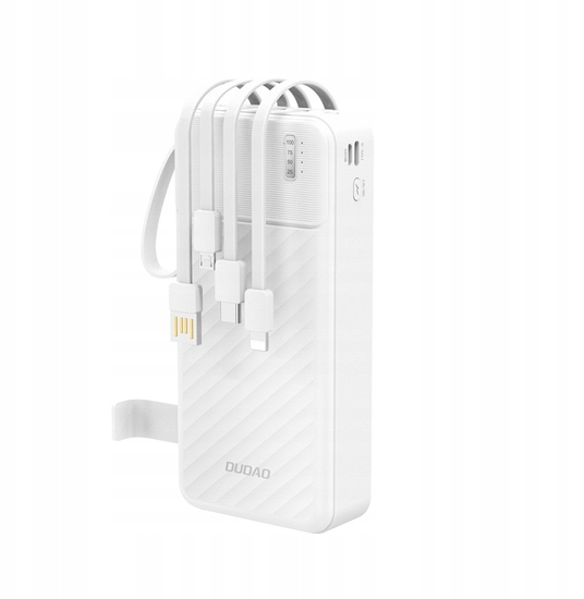 Picture of Powerbank Dudao K11 Pro 20000mAh z wbudowanymi kablami biay