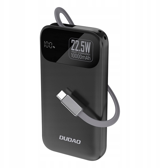 Picture of Powerbank Dudao K31 10000 mAh 22,5W PD z wbudowanym kablem czarny