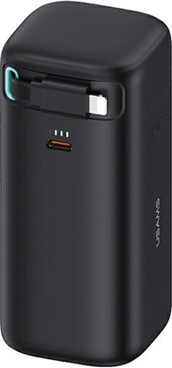 Изображение Powerbank Usams USAMS Powerbank ze zwijanym kablem Retractable Lightning 18000 mAh PD45W Fast Charge XMF Series czarny/black 20KCD21701 (US-CD217)
