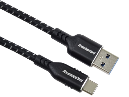 Picture of Kabel USB PremiumCord USB-C - USB-A 1 m Biao-czarny (ku31cx1)