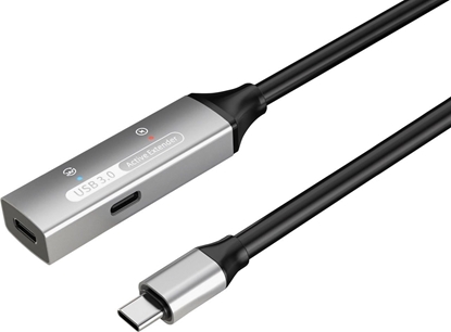 Attēls no Kabel USB PremiumCord USB-C - 2x USB-C 10 m Czarny (ku31rep10al)