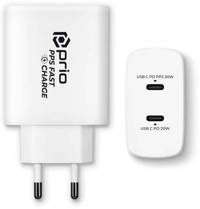 Attēls no Prio Tkla Ldtjs 30W PD PPS USB-C + 20W PD USB-C
