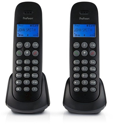 Изображение PROFOON PDX-320 - DECT-Telefon mit 2 Mobilteilen, schwarz