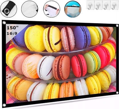 Picture of Projektor Zenwire EKRAN PROJEKCYJNY do projektora Przenony skadany 16:9 332x187 150 Cali