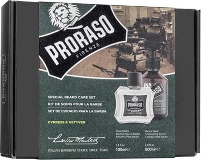 Picture of Proraso PRORASO Cypress & Vetyver Special Beard Care Set Szampon do wosów 200ml zestaw upominkowy