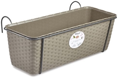 Attēls no Puku kaste balkoniem ar metala turetaju Natural 50x18x16cm peleka 8003507758537