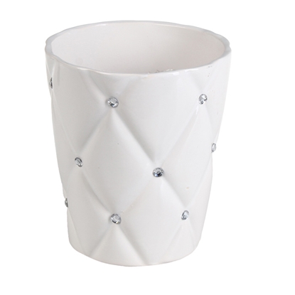 Attēls no Puķu pods glamour balts 14cm