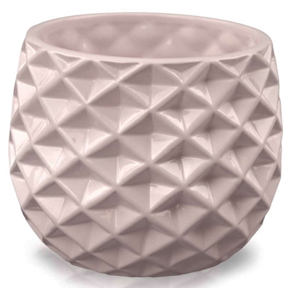 Attēls no Puķu pods Pastel 16cm rombu raksts g.rozā