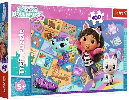 Picture of Puzzle 100 Przyja w kocim domku TREFL
