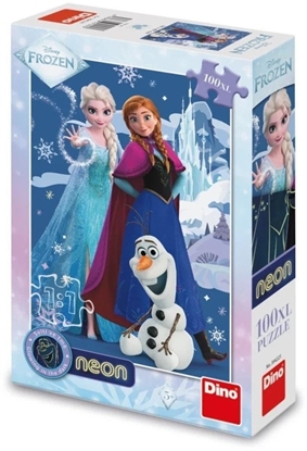 Изображение Puzzle 100 wiecce w ciemnoci Kraina Lodu Frozen