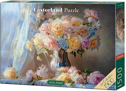 Picture of Puzzle 1500 Pastel Peonies CASTOR