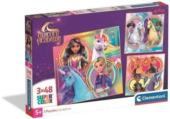 Изображение Puzzle 3x48 Super Kolor Unicorn Academy