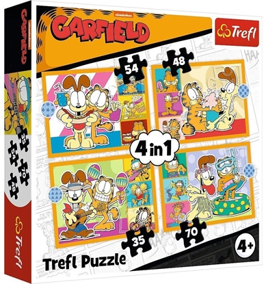 Attēls no PUZZLE 4w1 Garfield kocha lazani /Garfield 34673