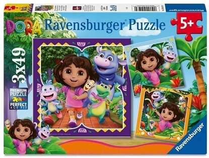 Изображение Puzzle dla dzieci 2D: Dora 3x49el