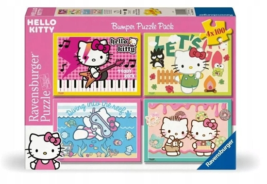 Picture of Puzzle dla dzieci 2D: Hello Kitty zestaw 4x100el