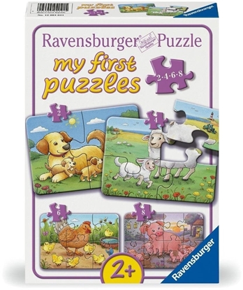 Attēls no Puzzle dla dzieci 2D: Rodzina zwierzt 2-4-6-8el
