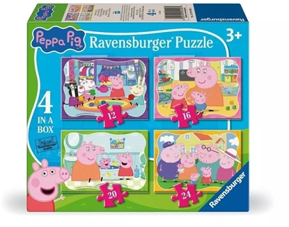 Attēls no Puzzle dla dzieci 2D: Rodzinne chwile Peppy 4w1