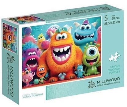 Attēls no Puzzle drewniane 50 Milliwood Shaggy Monsters