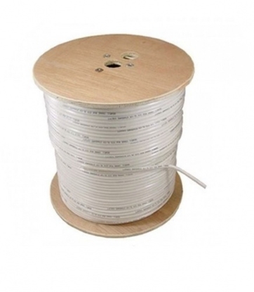 Изображение Q611-96 305WS LSZH Cca QUANTUM koaksiālais kabelis RG6 (CCS) 1.13mm, LSZH Cca, balts, 305m