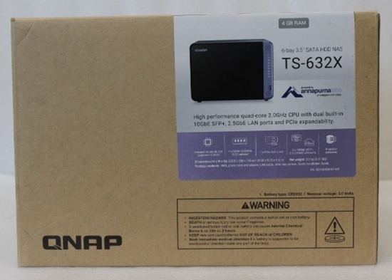Изображение QNAP SALE OUT. TS-632X-4G Cost-effective 6-bay 10GbE NAS, designed to accelerate your workloads | | Cost-effective 6-bay 10GbE NAS | TS-632X-4G | Alpine | AL524 | Processor frequency 2 GHz | 4 GB | DDR4 SODIMM | 120W adapter (12VDC), 100-240VAC | USE