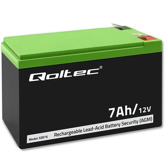 Picture of QOLTEC 53076 AGM battery 12V 7Ah
