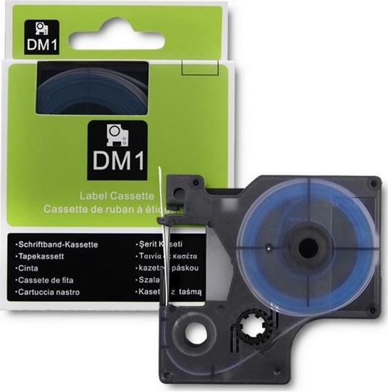 Picture of Qoltec QOLTEC 50228 Rurka termokurczliwa do drukarek DYMO D1/DM1 9mm x 1.5m Biaa Czarny nadruk