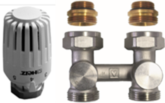 Picture of Radiatora pieslēg. kompl., taisns PROJECT"H" 13766